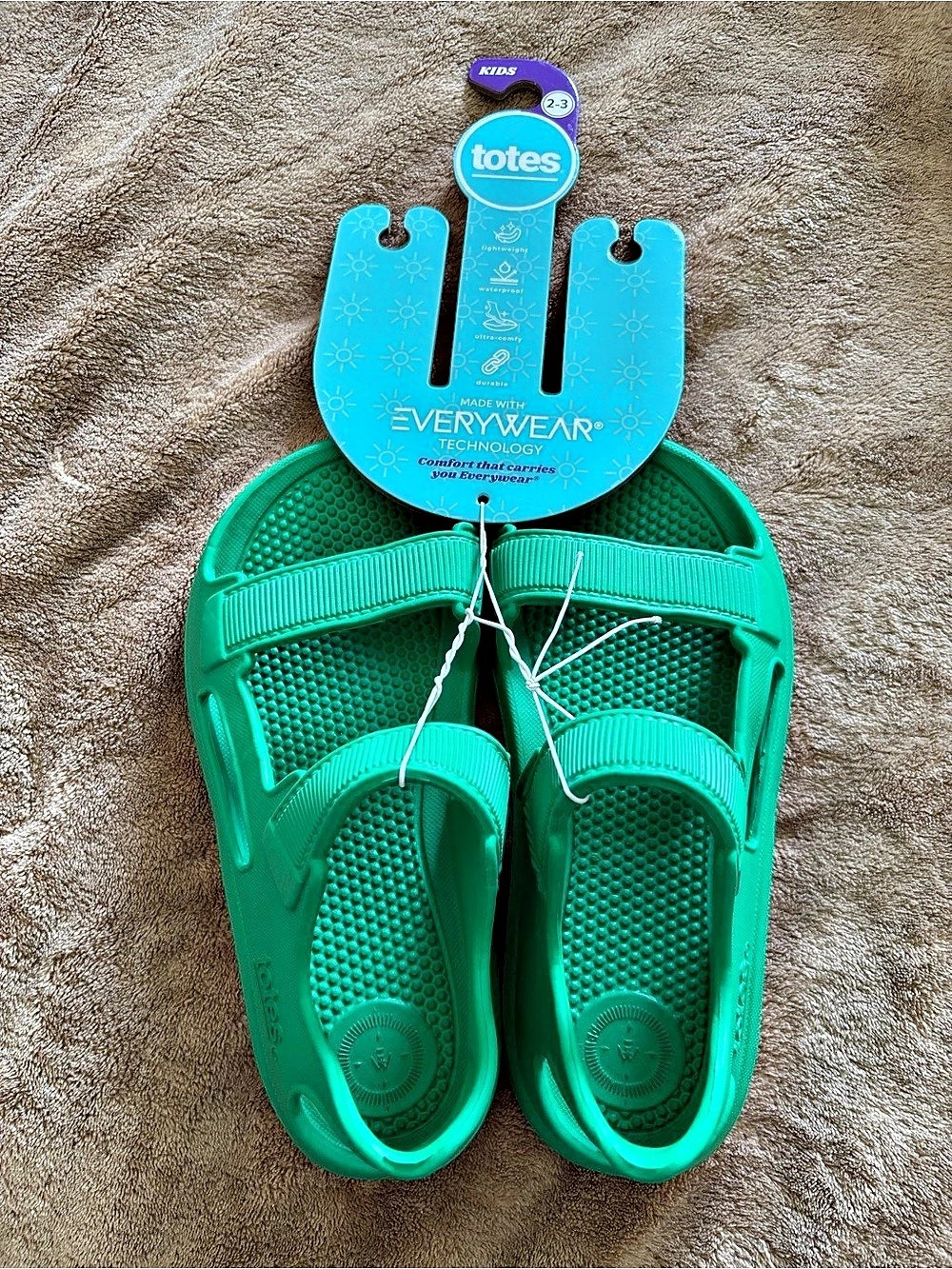 totes Kids' Sport Sandal Green Girls US 2-3